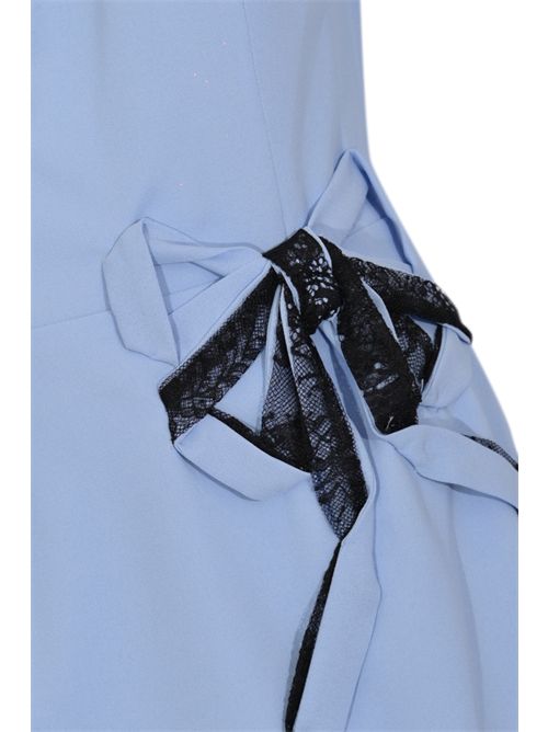 Abito longuette 66638 in crepe Blue Aura TARIK EDIZ | 66638BLUE AURA